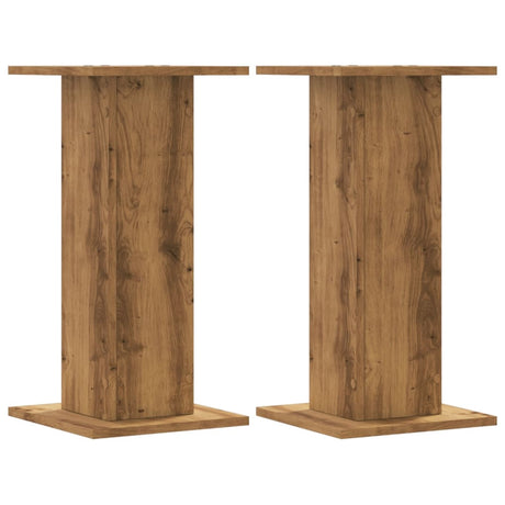 Vidaxl plantenstandaards 2 st 30x30x60 cm hout artisanaal eiken
