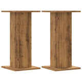 Vidaxl plantenstandaards 2 st 30x30x60 cm hout artisanaal eiken