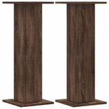 Vidaxl plantenstandaards 2 st 30x30x80 cm bewerkt hout bruin eiken