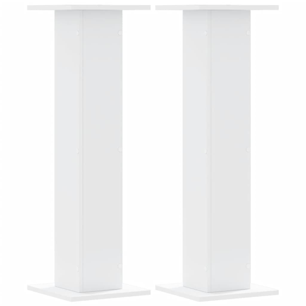 Estándares de plantas Vidaxl 2 PCS 30X30X95 CM Madera procesada Blanca