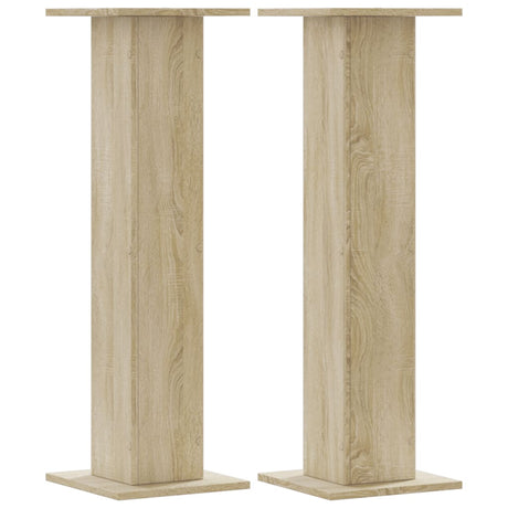 Vidaxl plantenstandaards 2 st 30x30x95 cm bewerkt hout sonoma eiken