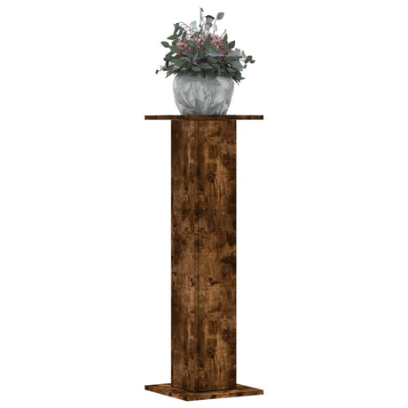 Vidaxl plantenstandaards 2 st 30x30x95 cm bewerkt hout gerookt eiken