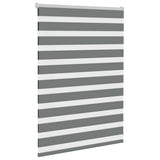 Vidaxl zebra rolgordijn 105x100 cm stofbreedte 100,9 cm donkergrijs
