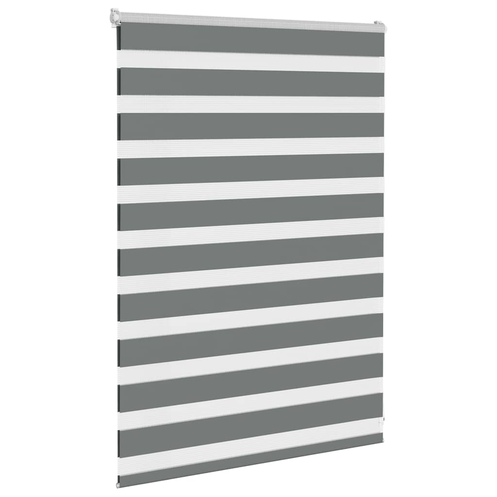 Vidaxl Zebra Roller Blind 110x100 cm Szerokość tkaniny 105,9 cm ciemnoszary