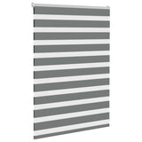 Vidaxl Zebra Roller Blind 110x100 cm Stofbredde 105,9 cm mørkegrå