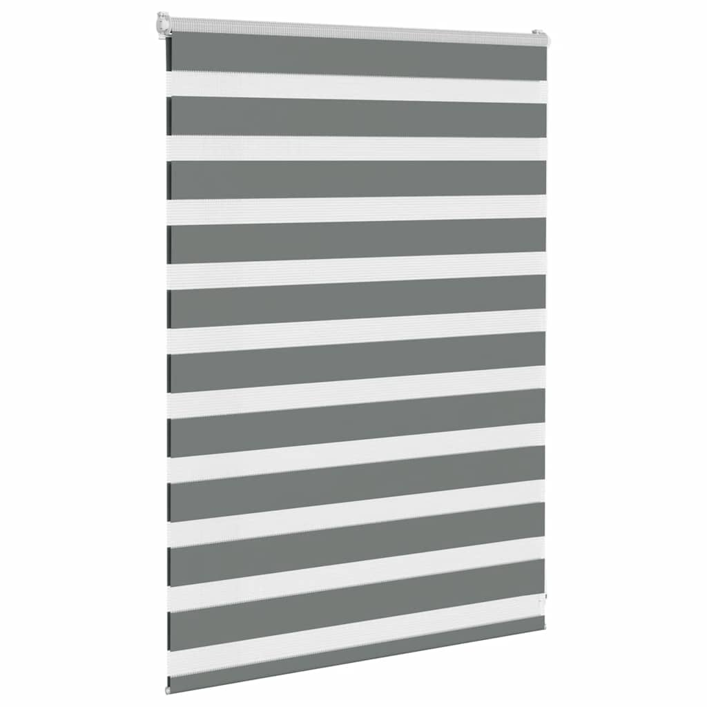 Vidaxl Zebra Roller Blind 115x100 cm Szerokość tkaniny 110,9 cm ciemnoszare