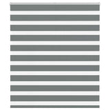 Vidaxl zebra rolgordijn 125x100 cm stofbreedte 120,9 cm donkergrijs