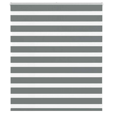 Vidaxl zebra rolgordijn 125x100 cm stofbreedte 120,9 cm donkergrijs