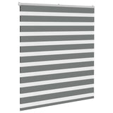 Vidaxl Zebra Rouleau aveugle 125x100 cm Largeur de tissu 120,9 cm gris foncé