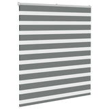 Vidaxl Zebra Rouleau aveugle 135x100 cm Largeur de tissu 130,9 cm Gris foncé