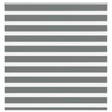 Vidaxl zebra rolgordijn 140x100 cm stofbreedte 135,9 cm donkergrijs