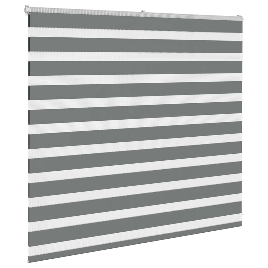 Vidaxl Zebra Roller Blind 155x100 cm Stof bredde 150,9 cm mørkegrå