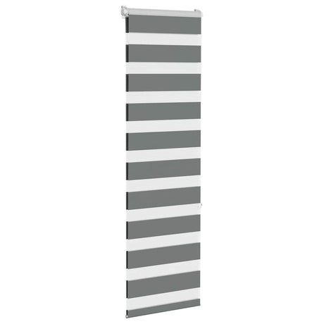 Vidaxl zebra rolgordijn 40x150 cm stofbreedte 35,9 cm donkergrijs