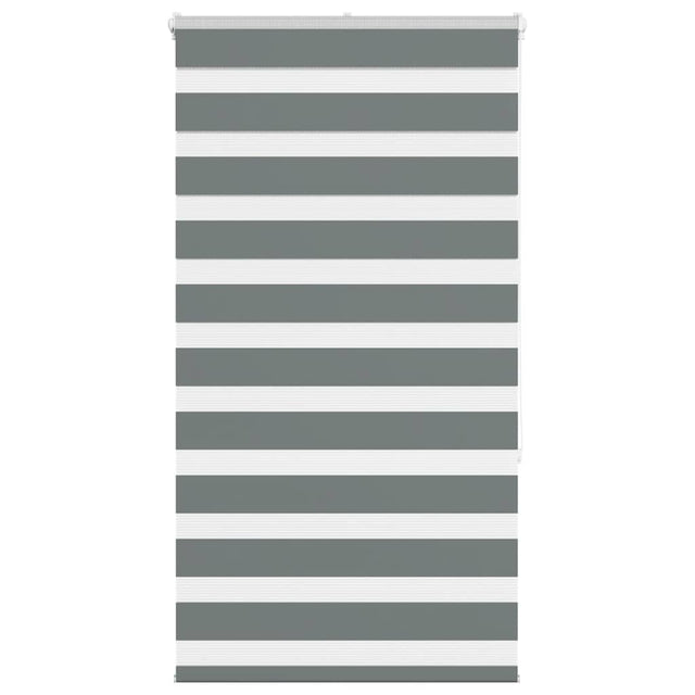 Vidaxl zebra rolgordijn 80x150 cm stofbreedte 75,9 cm donkergrijs