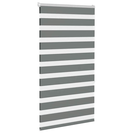 Vidaxl zebra rolgordijn 80x150 cm stofbreedte 75,9 cm donkergrijs