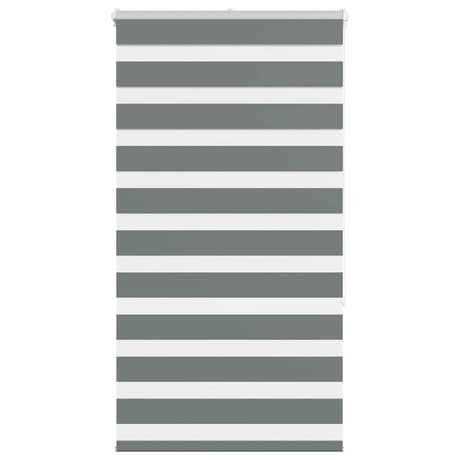 Vidaxl zebra rolgordijn 85x150 cm stofbreedte 80,9 cm donkergrijs