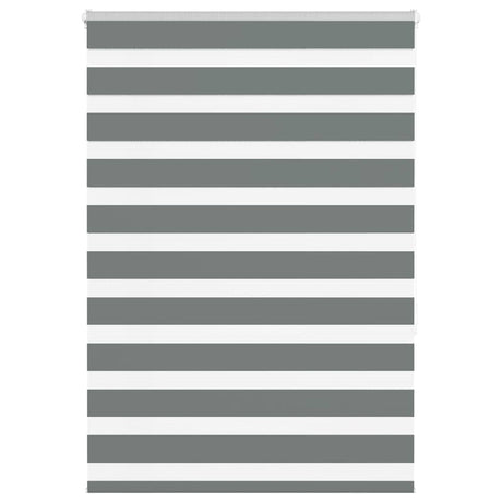 Vidaxl zebra rolgordijn 100x150 cm stofbreedte 95,9 cm donkergrijs
