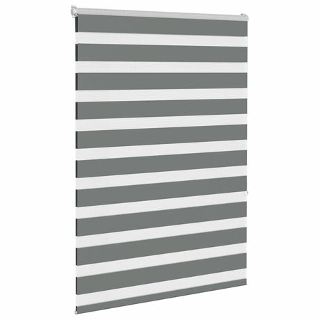 Vidaxl zebra rolgordijn 105x150 cm stofbreedte 100,9 cm donkergrijs