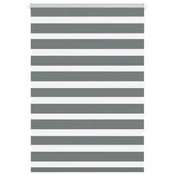 Vidaxl zebra rullo cieco 115x150 cm larghezza del tessuto 110,9 cm grigio scuro