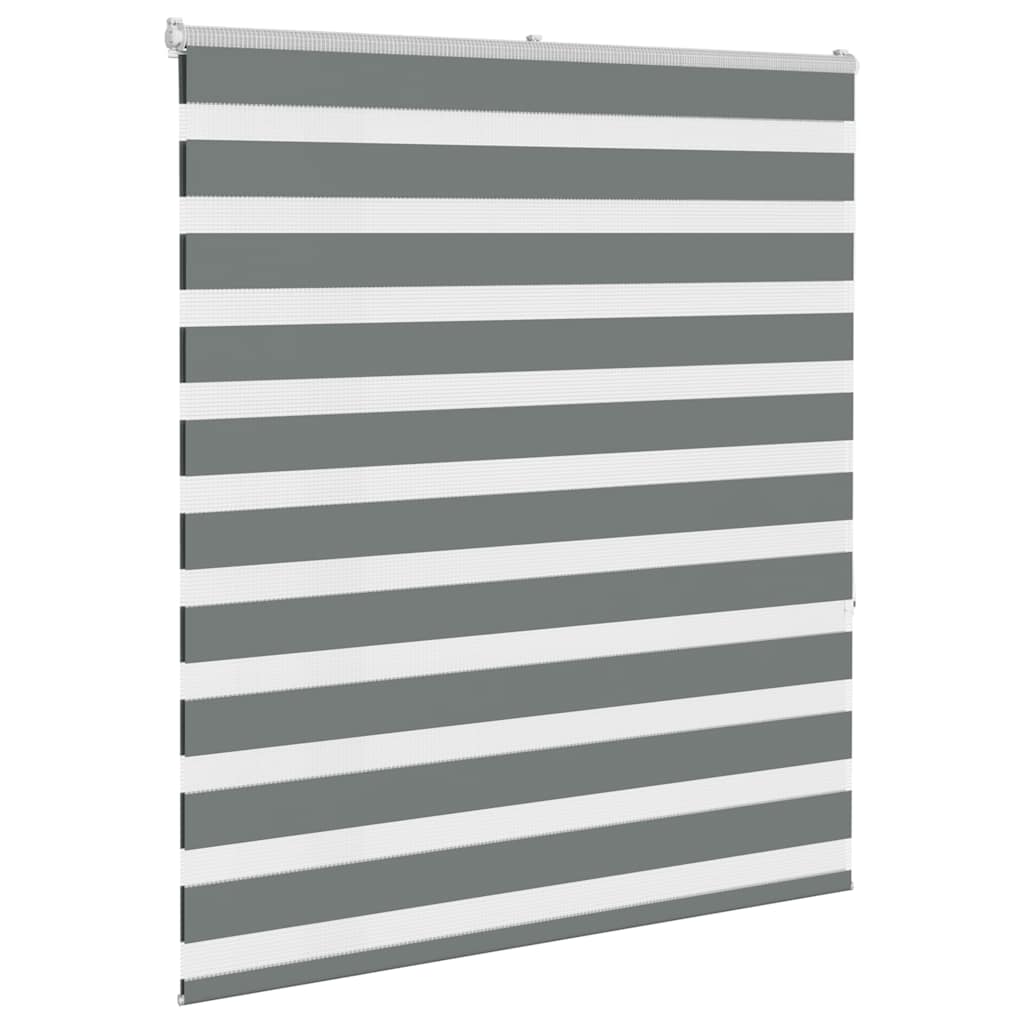 Vidaxl Zebra Roller Blind 120x150 cm stoffbredde 115,9 cm mørk grå