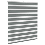 Vidaxl Zebra Roller Blind 120x150 cm Širina tkanine 115,9 cm temno siva