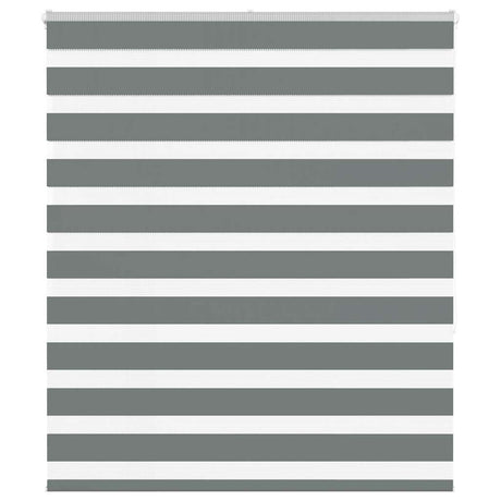 Vidaxl zebra rolgordijn 130x150 cm stofbreedte 125,9 cm donkergrijs