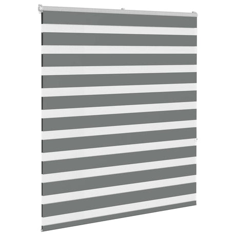 Vidaxl zebra rolgordijn 130x150 cm stofbreedte 125,9 cm donkergrijs