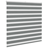 Vidaxl zebra rolgordijn 140x150 cm stofbreedte 135,9 cm donkergrijs
