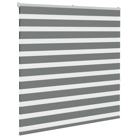 Vidaxl zebra rolgordijn 140x150 cm stofbreedte 135,9 cm donkergrijs