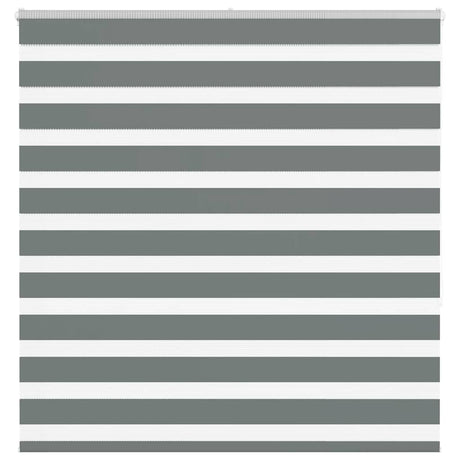 Vidaxl zebra rolgordijn 145x150 cm stofbreedte 140,9 cm donkergrijs