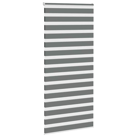 Vidaxl zebra rolgordijn 100x200 cm stofbreedte 95,9 cm donkergrijs