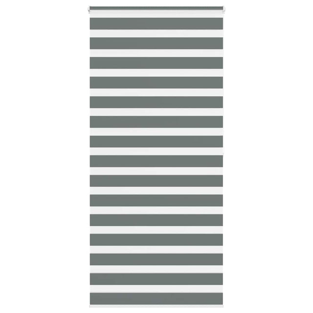 Vidaxl zebra rolgordijn 105x200 cm stofbreedte 100,9 cm donkergrijs