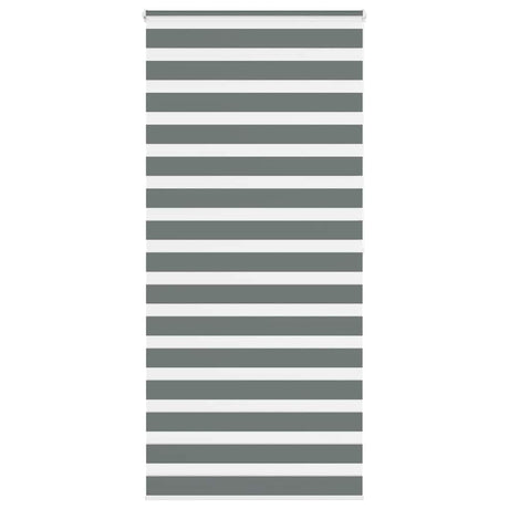 Vidaxl zebra rolgordijn 115x200 cm stofbreedte 110,9 cm donkergrijs