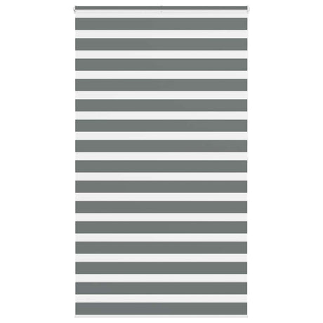 Vidaxl zebra rolgordijn 130x200 cm stofbreedte 125,9 cm donkergrijs