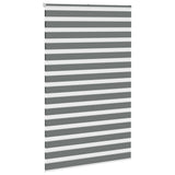 Vidaxl Zebra Rouleau aveugle 140x200 cm Largeur de tissu 135,9 cm Gris foncé