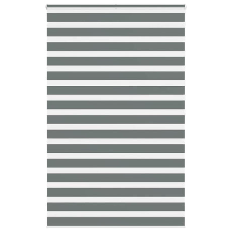 Vidaxl zebra rolgordijn 150x200 cm stofbreedte 145,9 cm donkergrijs