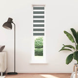 Vidaxl Zebra Roller Blind 40x230 cm Stofbredde 35,9 cm mørkegrå