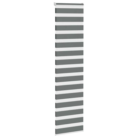Vidaxl zebra rolgordijn 60x230 cm stofbreedte donkergrijs 55,9 cm