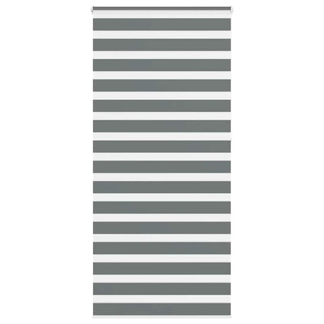 Vidaxl zebra rolgordijn 95x230 cm stofbreedte 90,9 cm donkergrijs