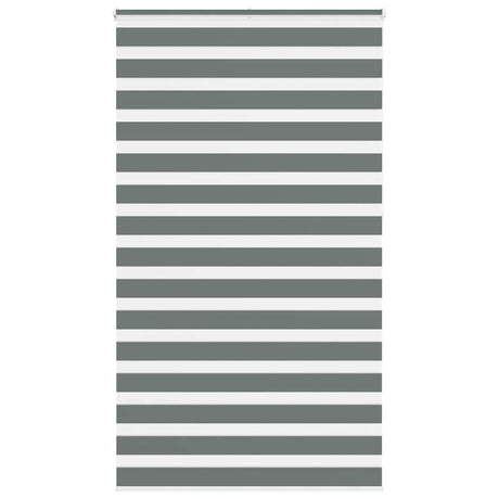 Vidaxl zebra rolgordijn 120x230 cm stofbreedte 115,9 cm donkergrijs