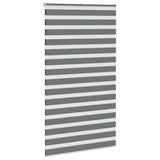 Vidaxl Zebra Roller Blind 120x230 cm Stoffbreite 115,9 cm dunkelgrau