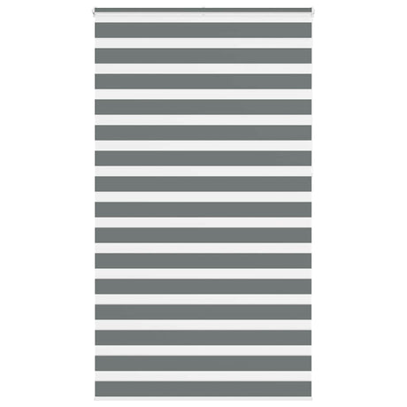 Vidaxl zebra rolgordijn 125x230 cm stofbreedte 120,9 cm donkergrijs