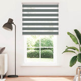 Vidaxl zebra rolgordijn 125x230 cm stofbreedte 120,9 cm donkergrijs