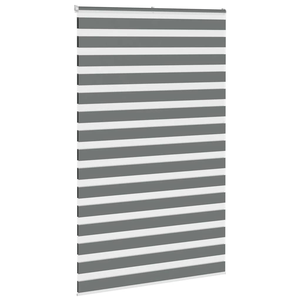 Vidaxl Zebra Roller Blind 140x230 cm Tygbredd 135,9 cm mörkgrå