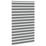 Vidaxl Zebra Roller Blind 140x230 cm Stof bredde 135,9 cm mørkegrå