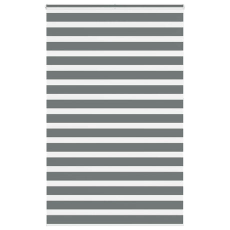 Vidaxl zebra rolgordijn 145x230 cm stofbreedte 140,9 cm donkergrijs