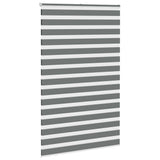 Vidaxl zebra rolgordijn 145x230 cm stofbreedte 140,9 cm donkergrijs