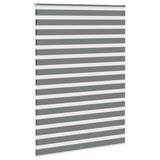 Vidaxl Zebra Roller Slepi 155x230 cm Širina tkanine 150,9 cm temno siva