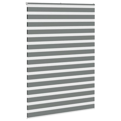 Vidaxl zebra rolgordijn 160x230 cm stofbreedte 155,9 cm donkergrijs