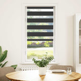 Vidaxl Zebra Roller Blind 65x100 cm Stoffbreite 60,9 cm Schwarz